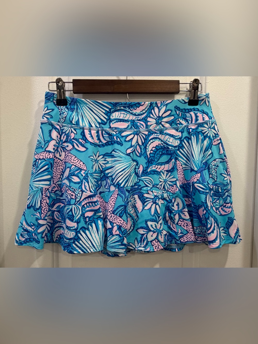 Lilly Pulitzer UPF 50+ Luxletic Corrine Skort Amalfi Blue Sound The Sirens Small